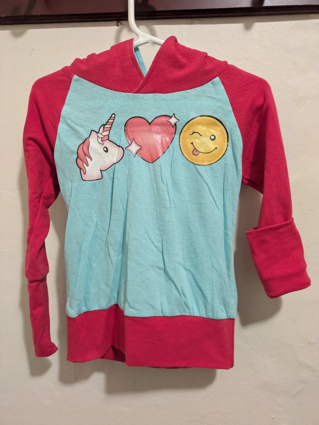 Grow With Me Unicorn, Heart, and Winky Face Hoodie - photo 3