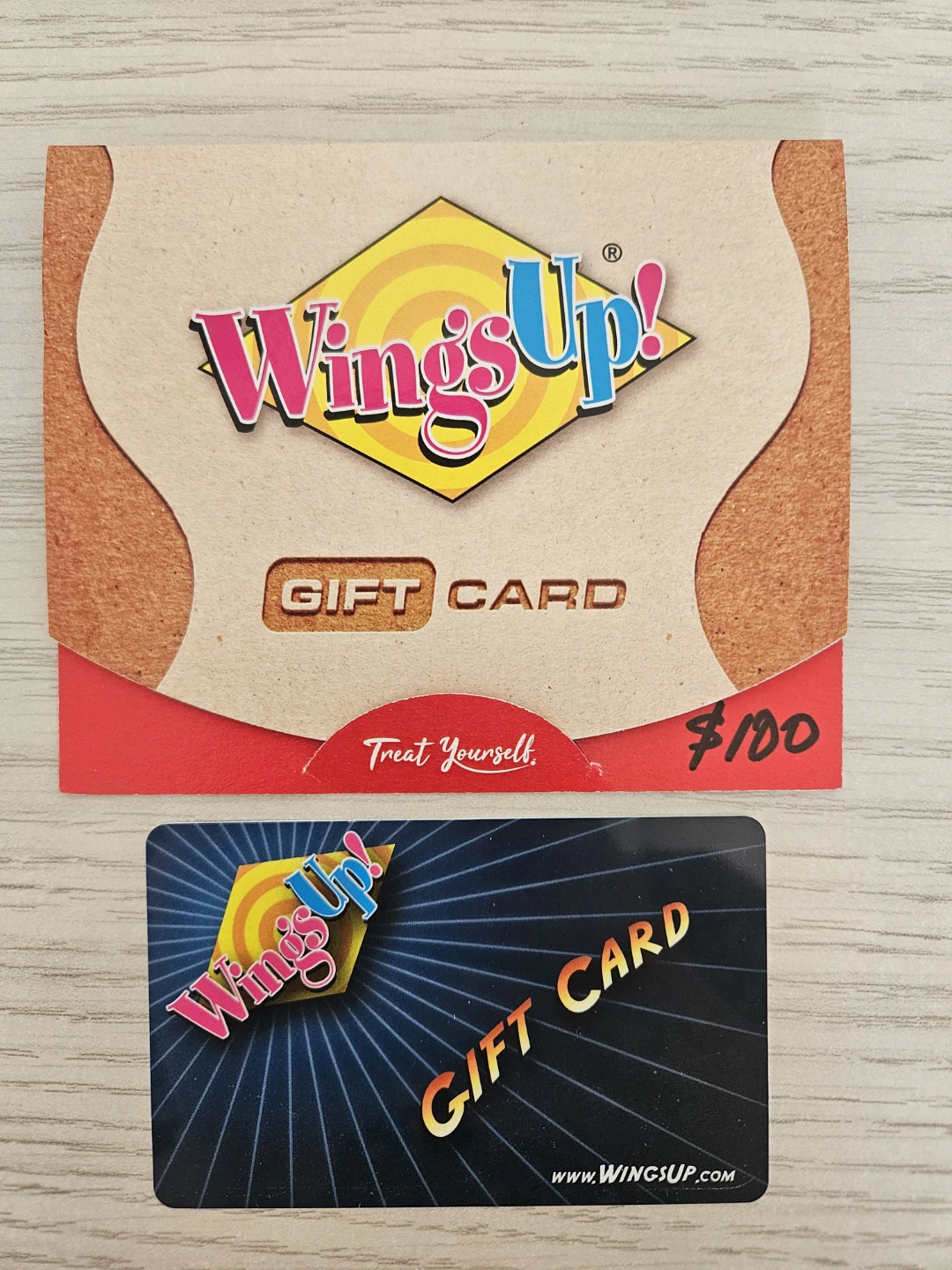 Wings Up! $100 Gift Card selling for $80