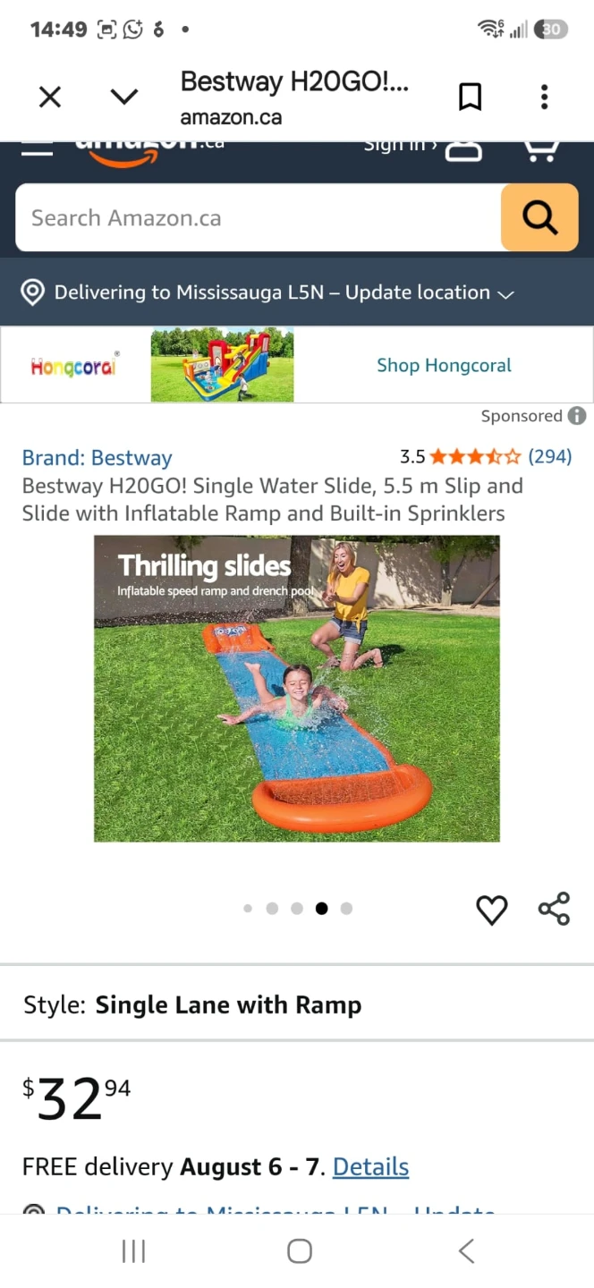 Bestway H2O Go! 18 FT Double Slide - photo 5