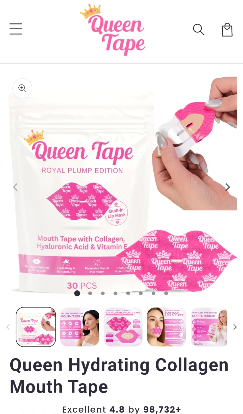 Queen Tape Hydrating Collagen Mouth Tape
