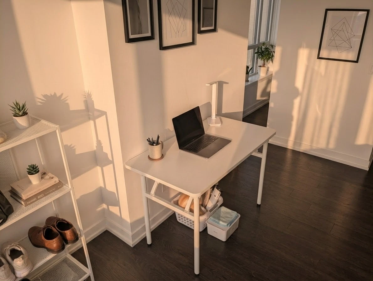 Minimalist White Foldable Desk / Multi-Purpose Table - photo 2