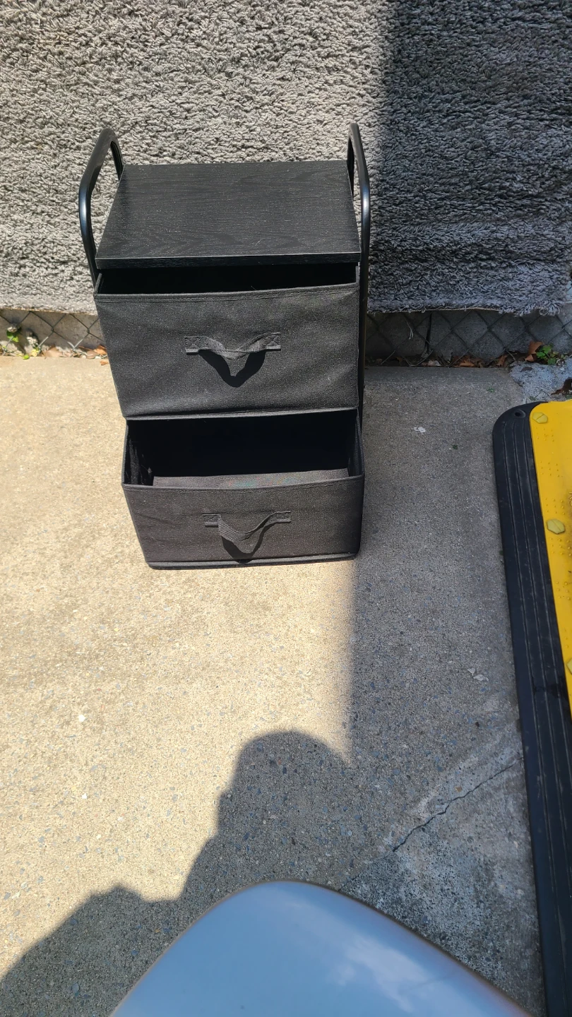 Black 2-Drawer Storage Unit - photo 3