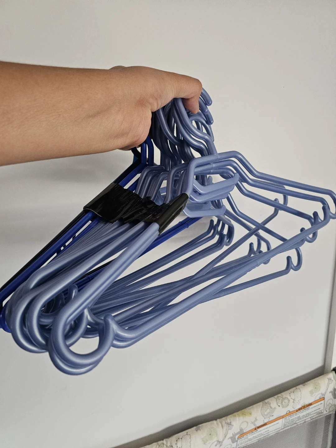 Set of Blue Plastic Hangers