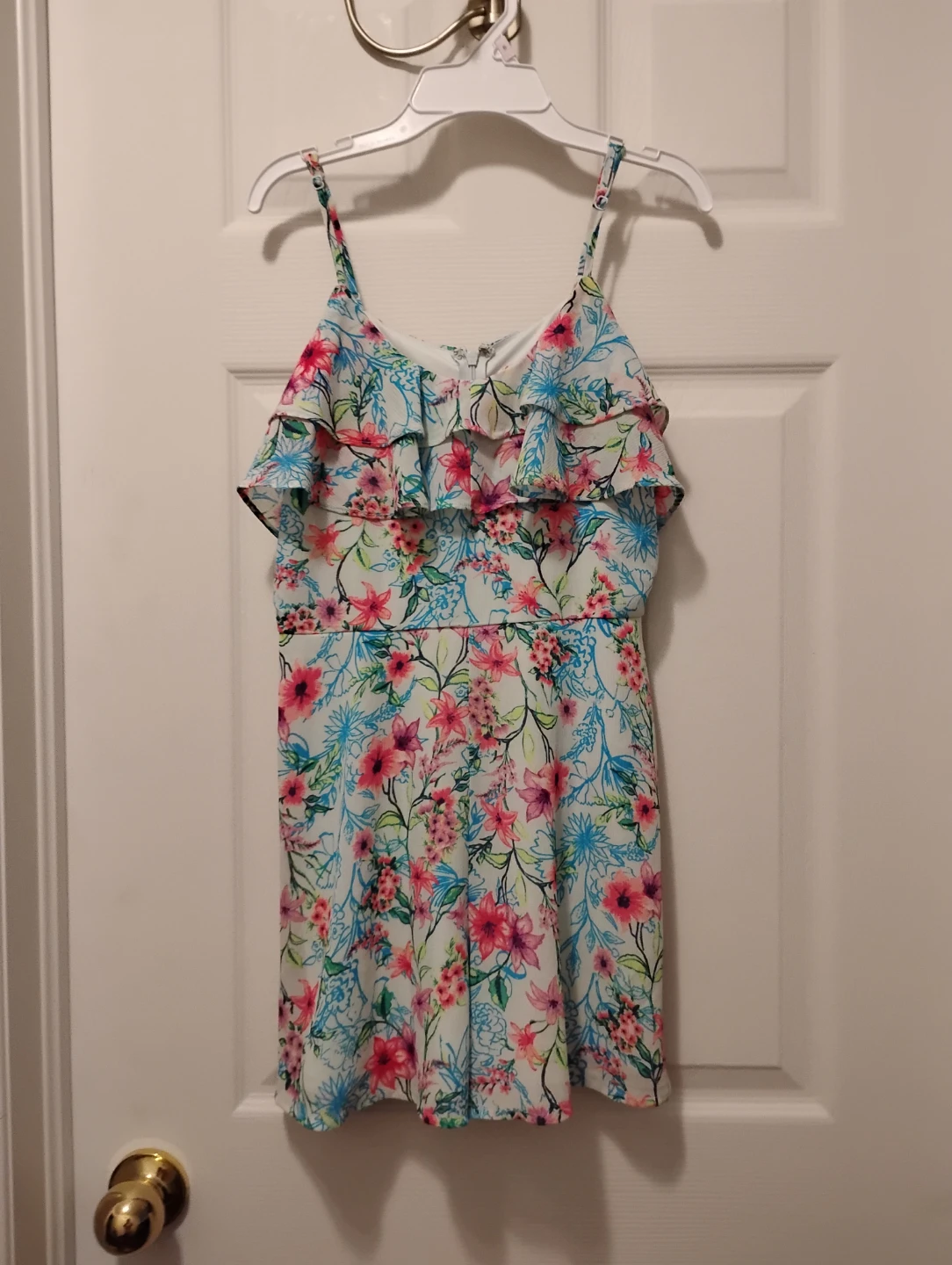 Girls Floral Ruffle Dress