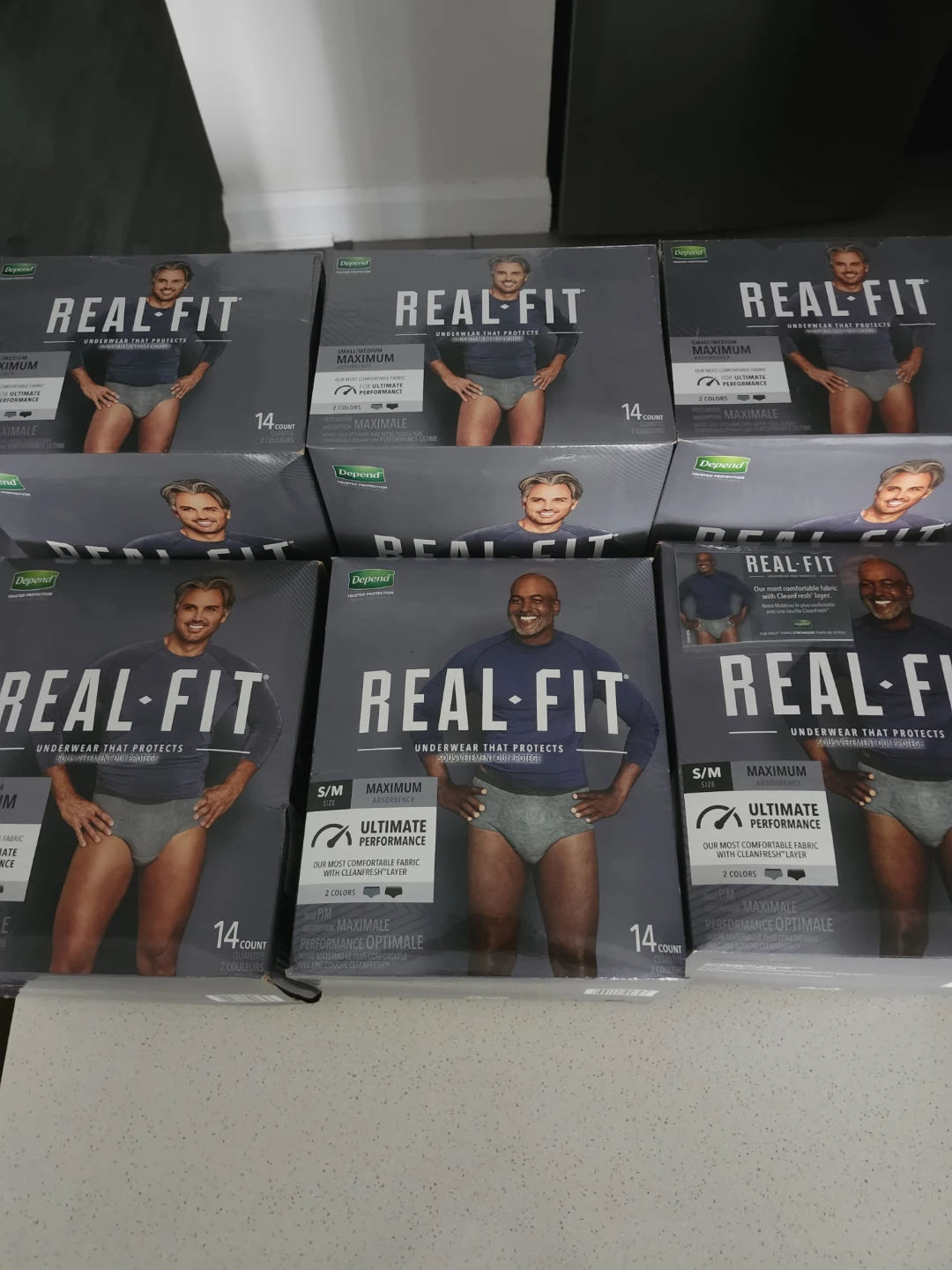 Depend Real Fit Underwear 6 boxes