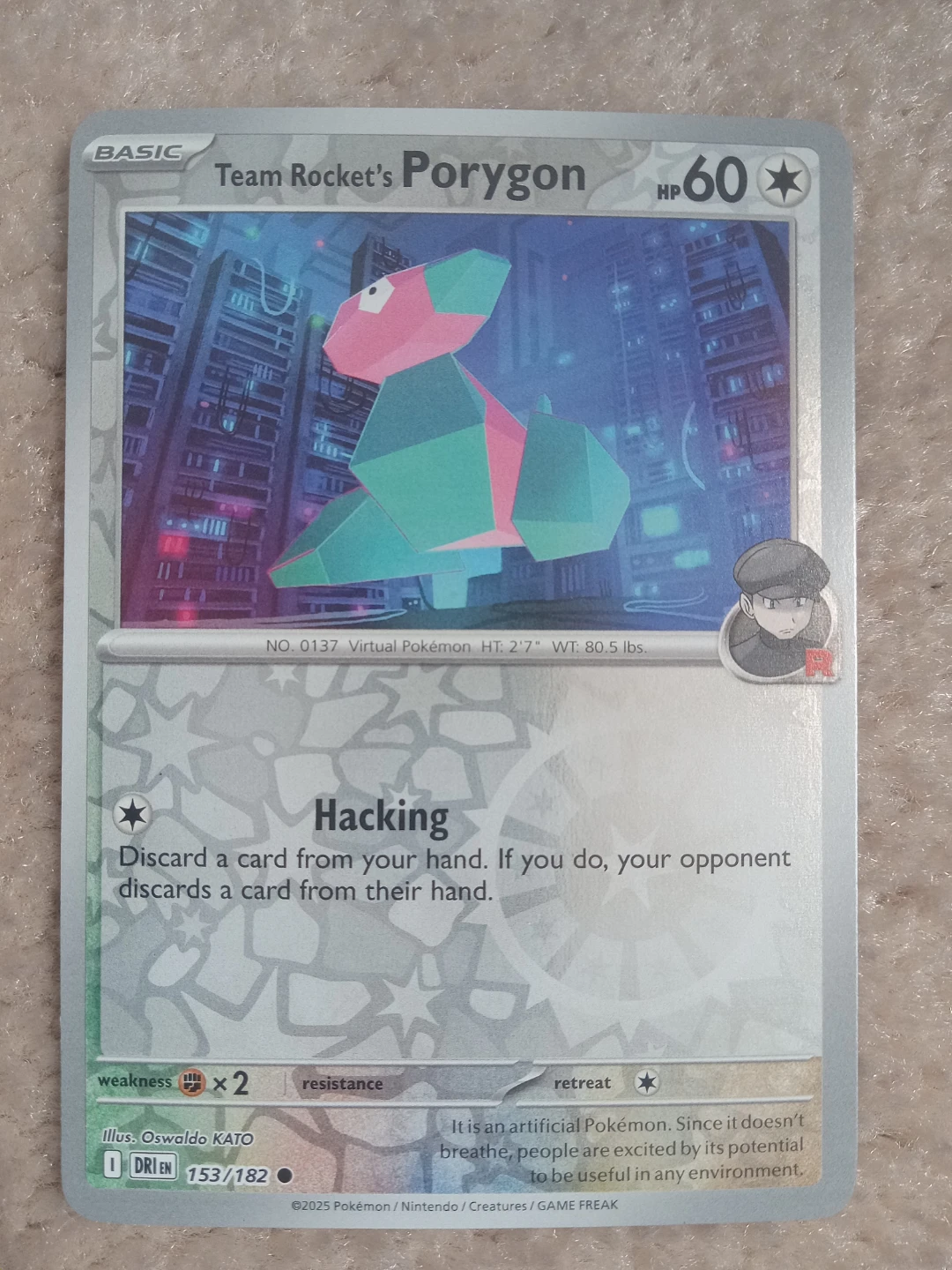 Pokémon Trading Card - Team Rocket's Porygon Reverse Holo
