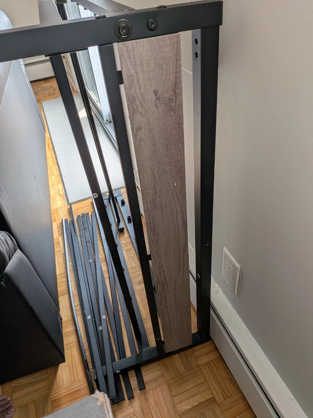 BOFENG Twin Platform Bed Frame with Headboard