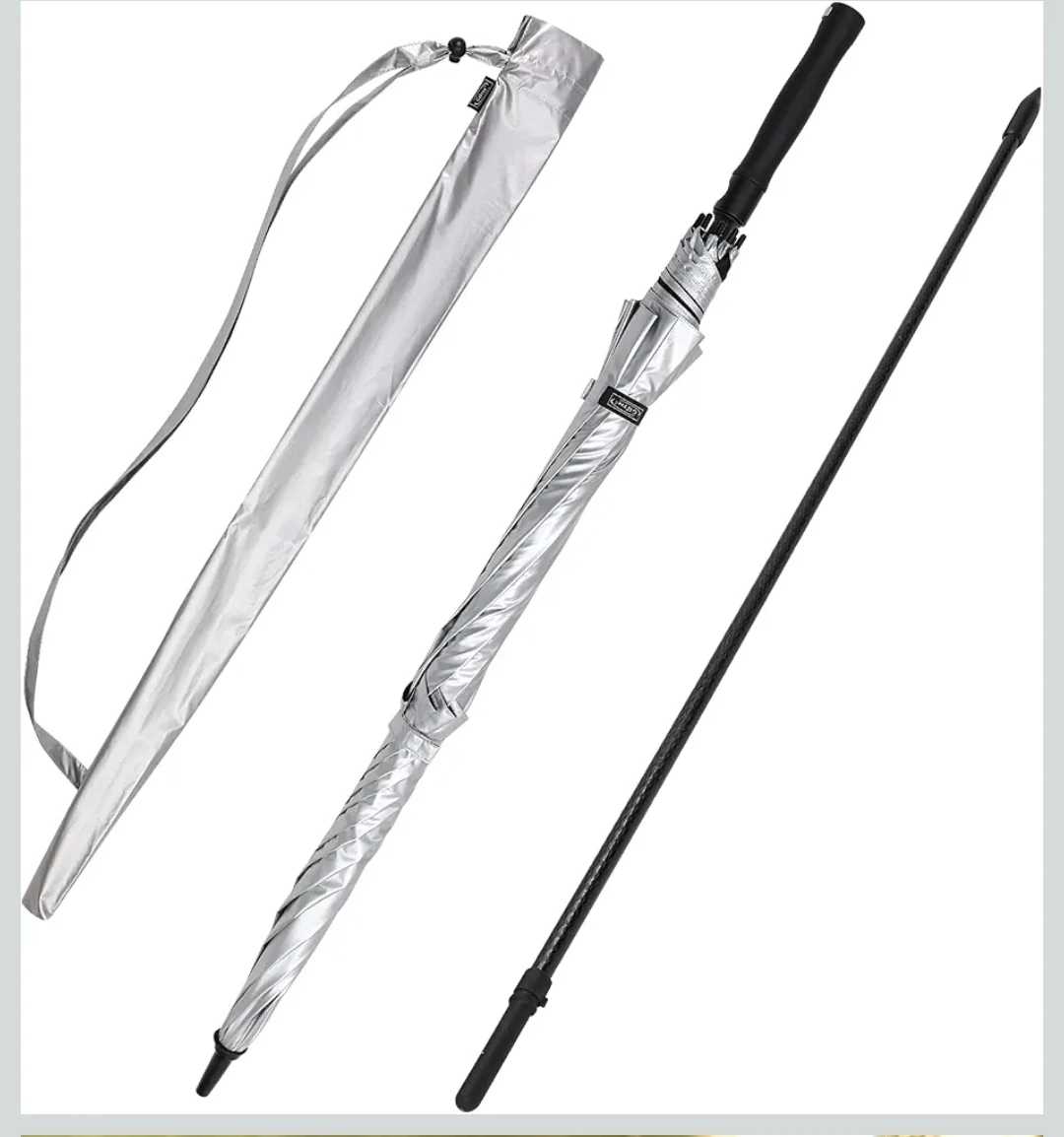 G4Free Silver golf outdoor Umbrella with rod and Case - photo 3