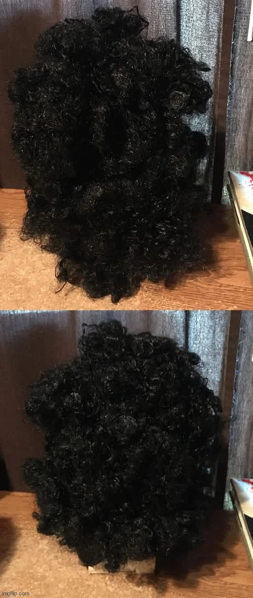 LOT OF 5 WOMEN'S WIGS BLOND BLACK CURLY BLACK & WHITE BRIDE OF F - photo 4