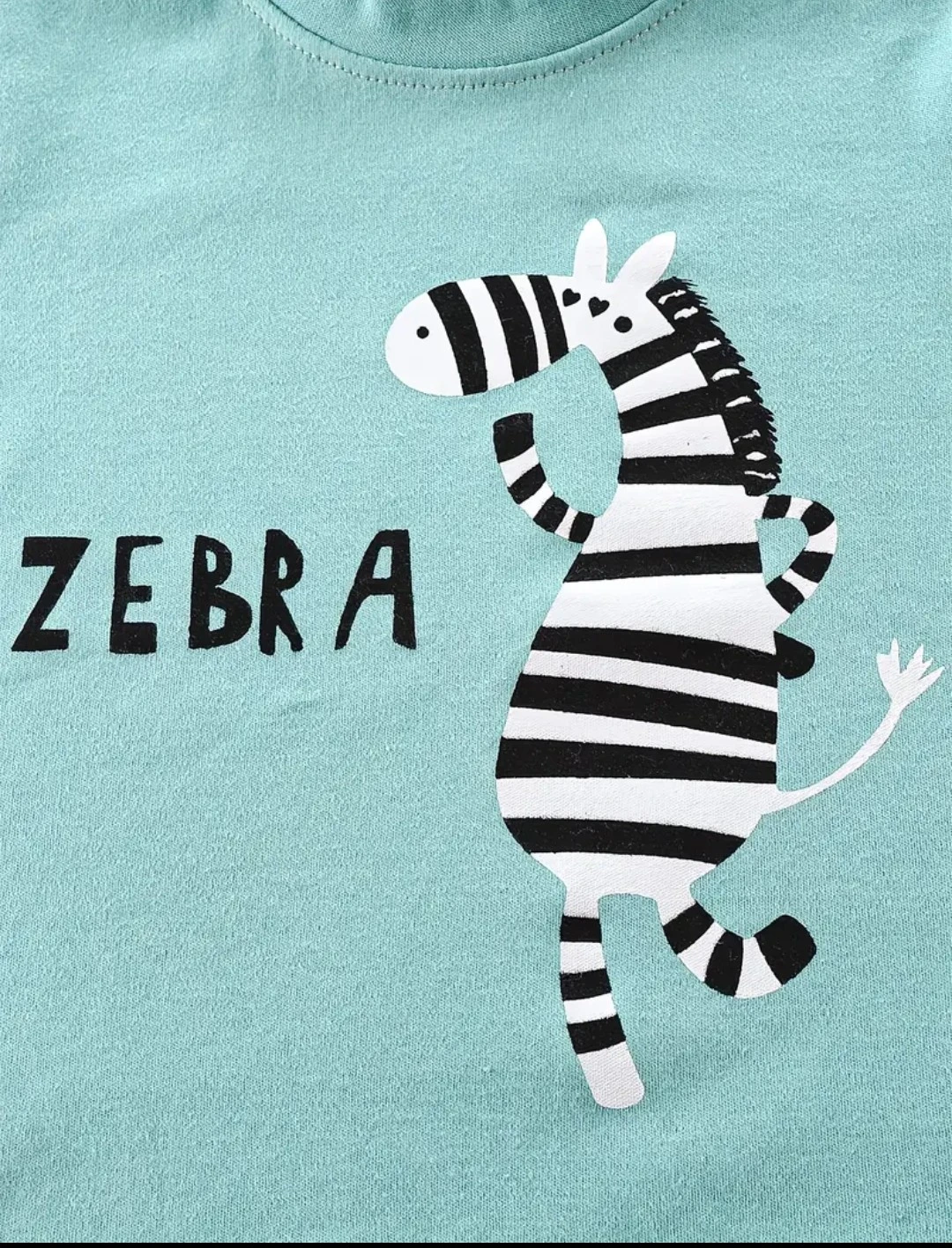Kids Zebra Long Sleeve Top and Pants Set (Size:3-4Y) - photo 2