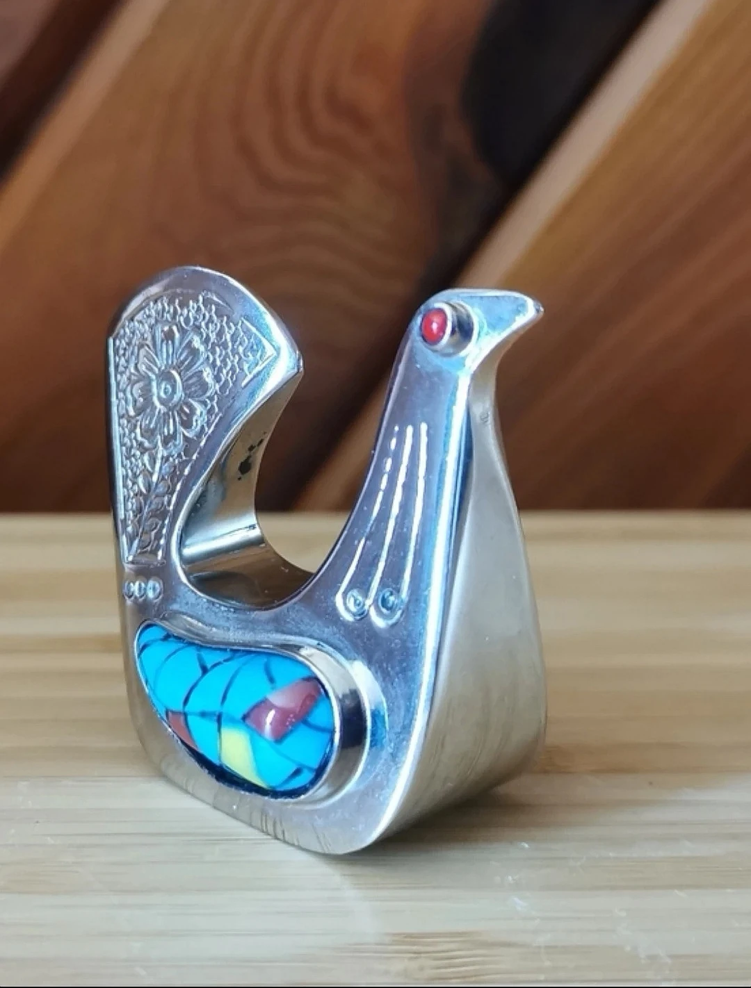 Vintage Joaquin Tinta Ecuador Silverplate Bird Sculpture MCM - photo 4