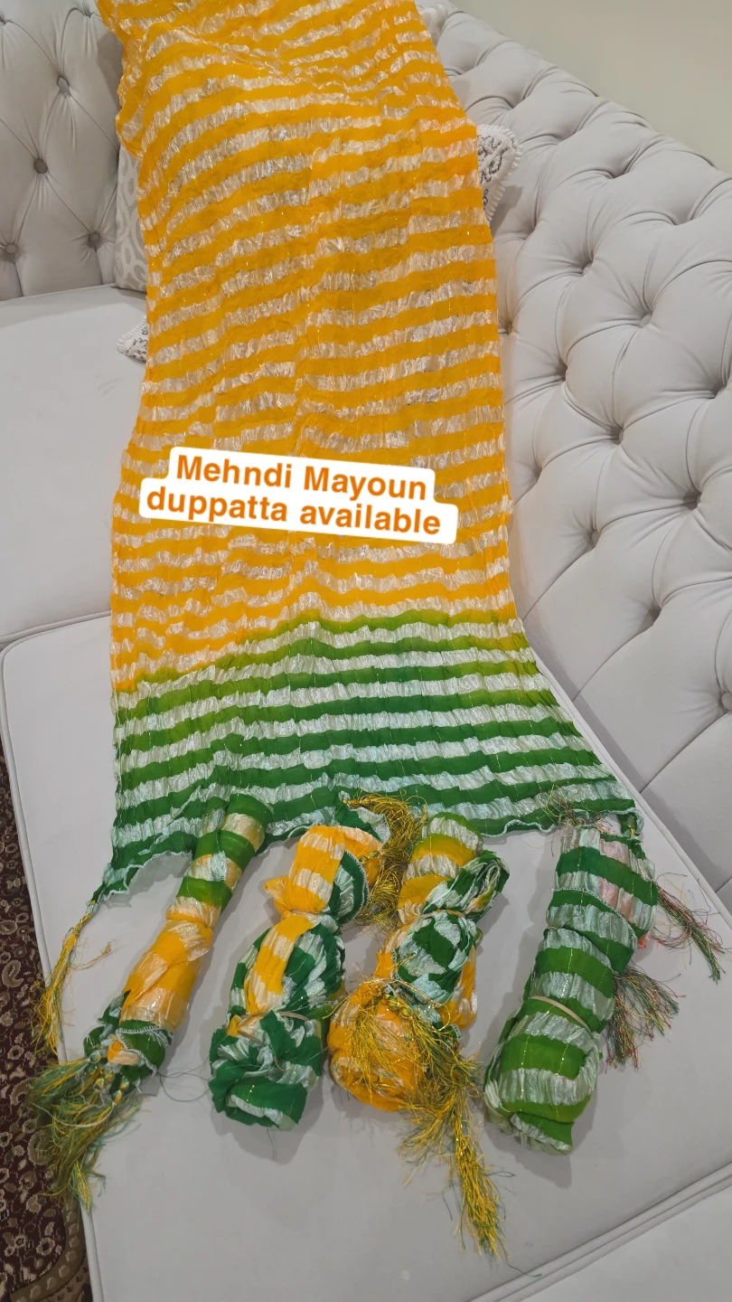 Mehndi Mayoun Dupatta and Gajra Set - photo 4
