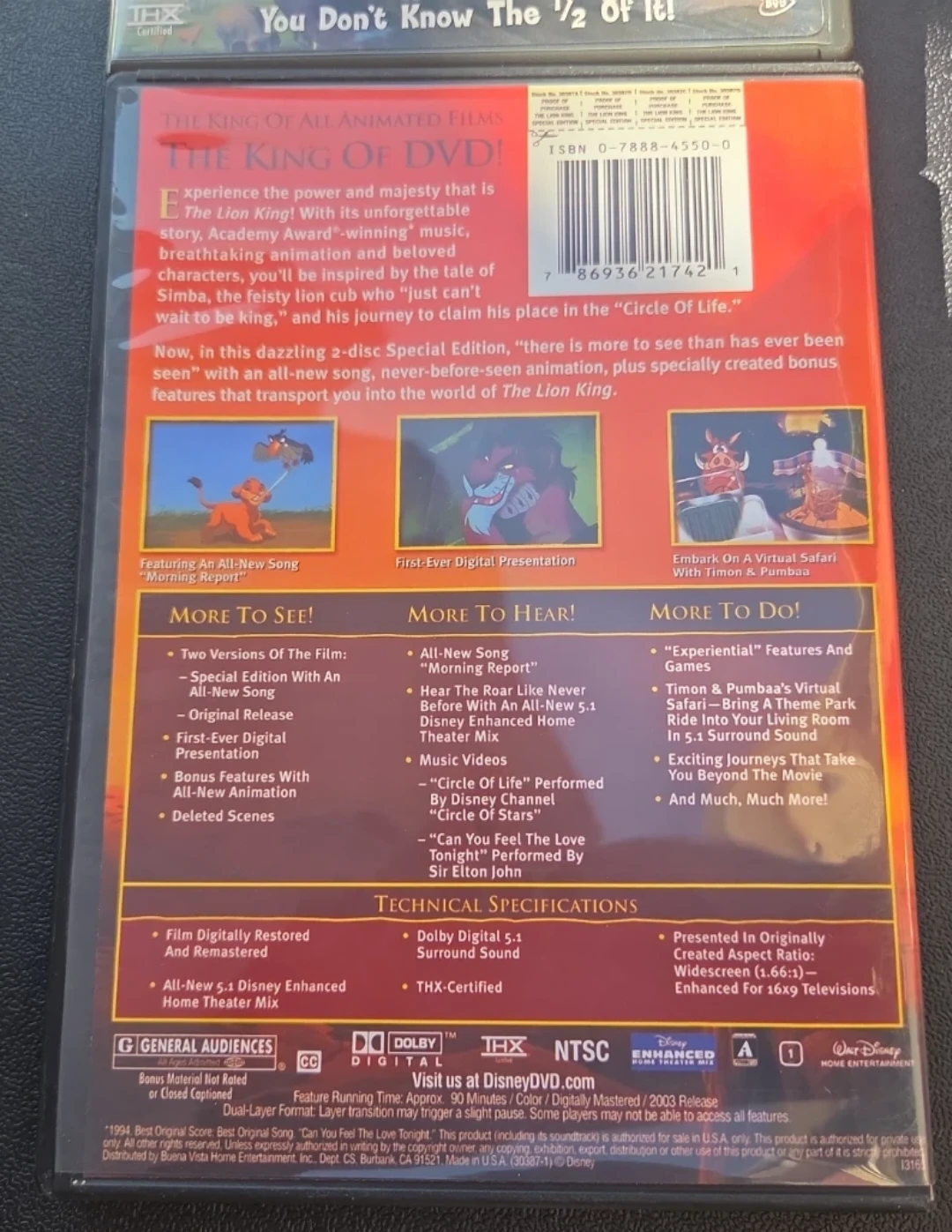 The Lion King 2-Disc Special Edition DVD Set - photo 5