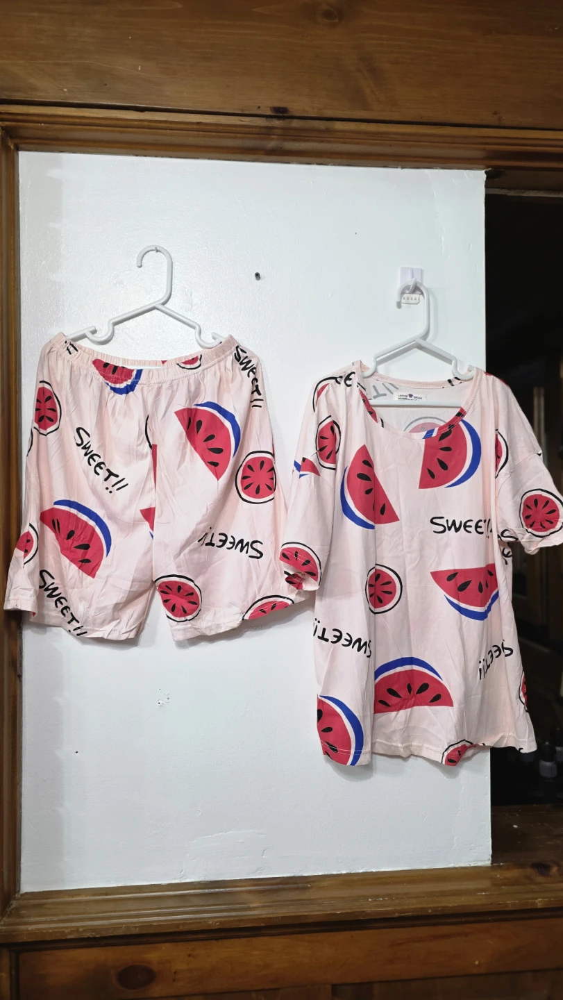 Pink Strawberry Pajama Set - Size Medium - photo 3