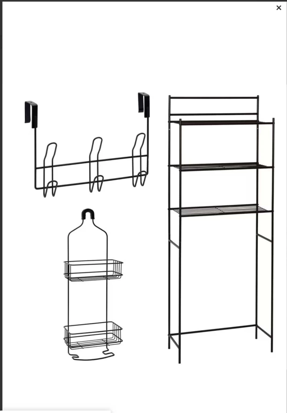 ZENNA HOME Bath-in-a-Box 3-Piece Bathroom Storage Set - - photo 2