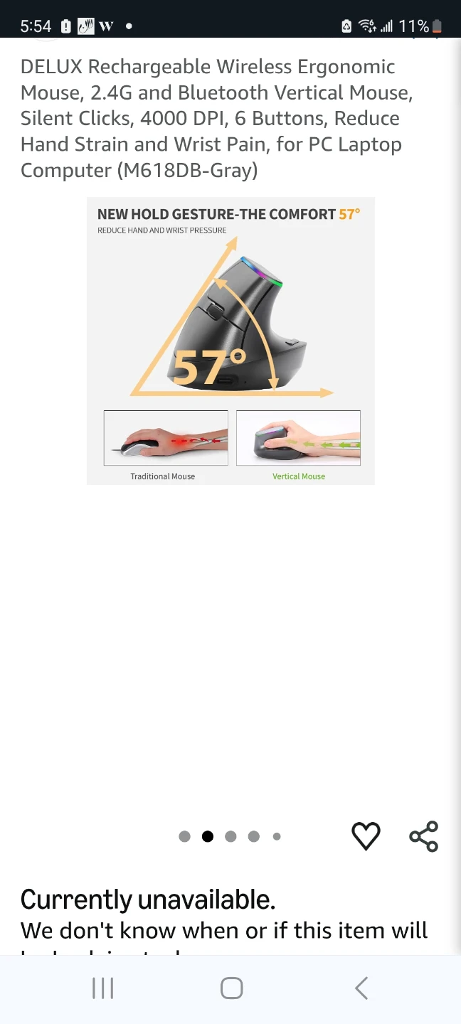 DELUX M618DB Wireless Ergonomic Vertical Mouse - photo 3