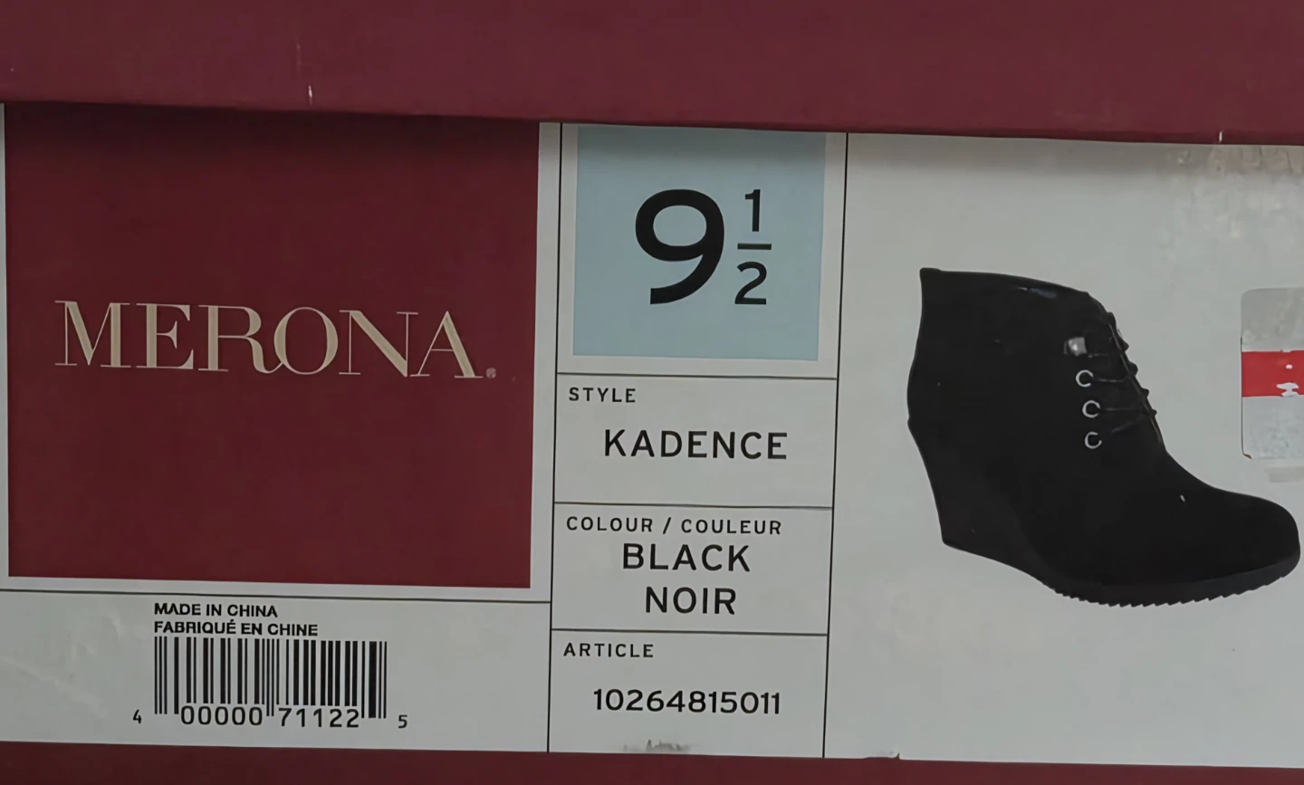 Women's Black Wedge Boots , Size 9.5 NEW - photo 2