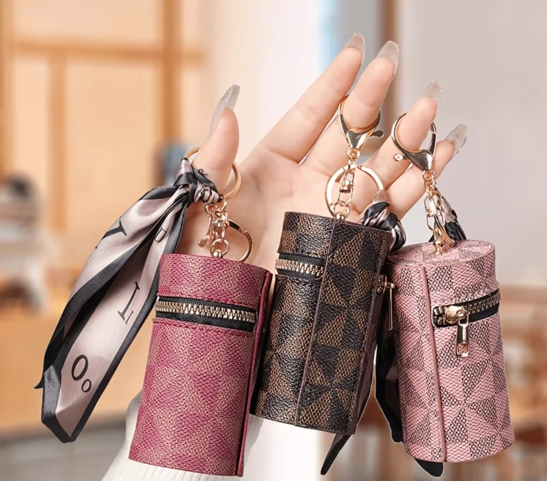 Coin Purse/Lipstick holder with Scarf Ribbon