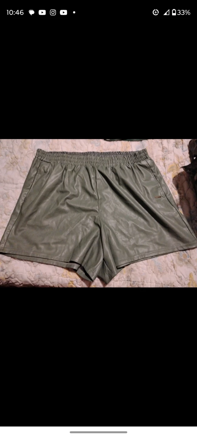 Fabletics Vegan Leather Shorts 2X