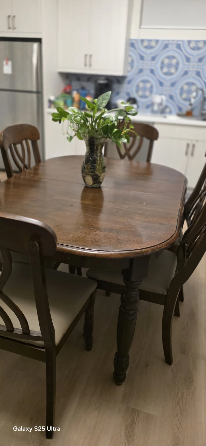 Wooden Dining Table and Chairs Set - photo 2