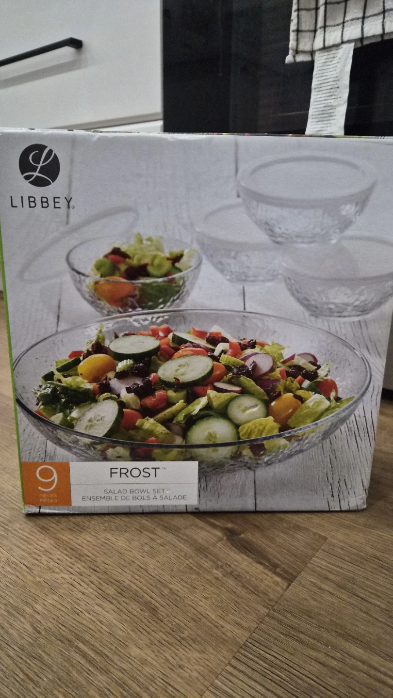 Libbey Frost Salad Bowl Set - 9 Pieces