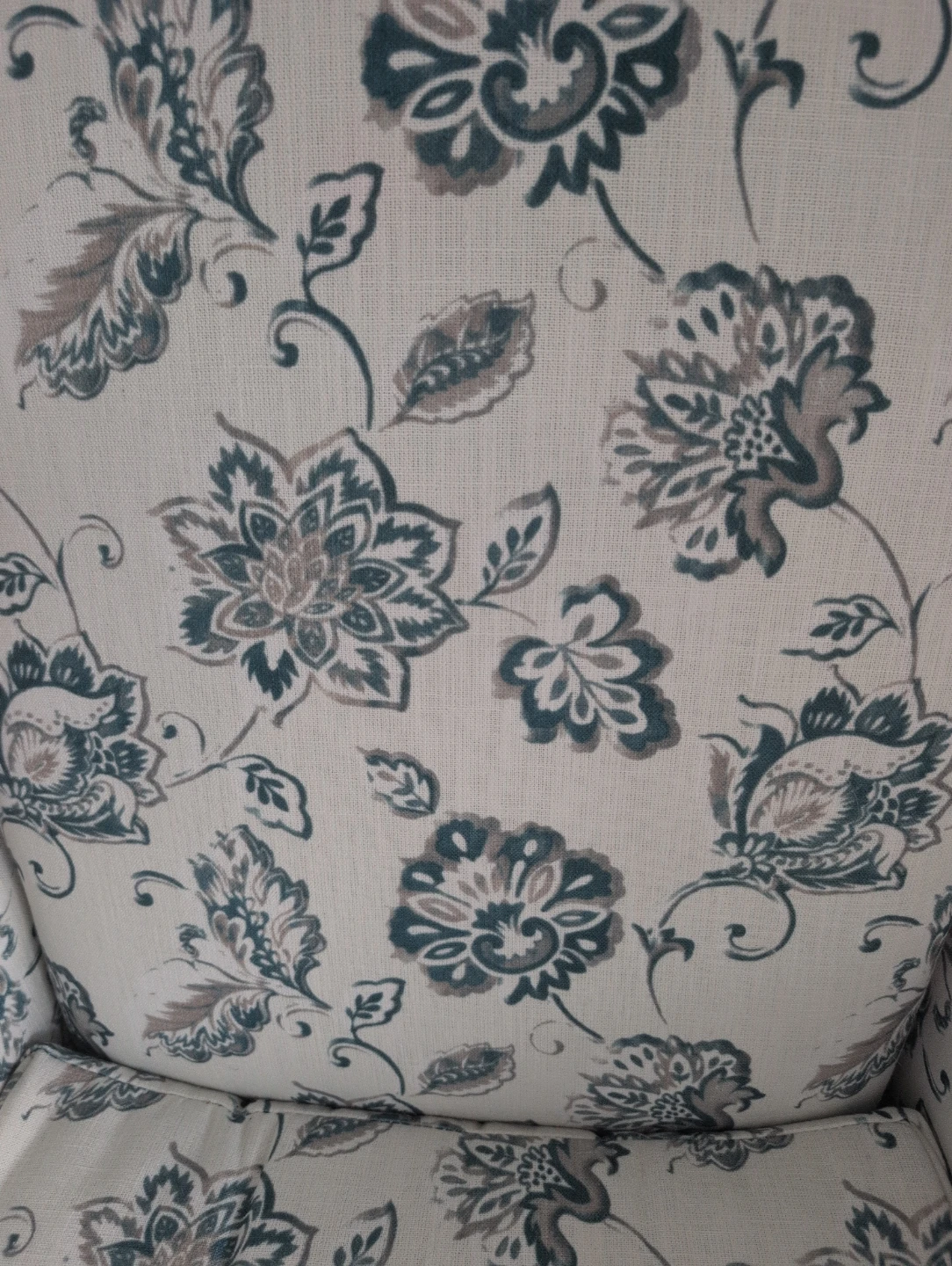 Wingback Armchair with Floral Pattern - photo 2