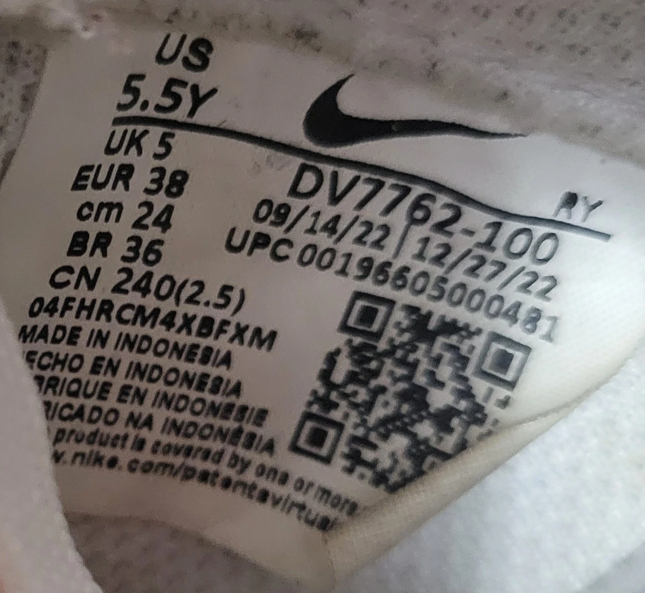 Nike Air Force 1 Low Shoes US 5.5Y - photo 3