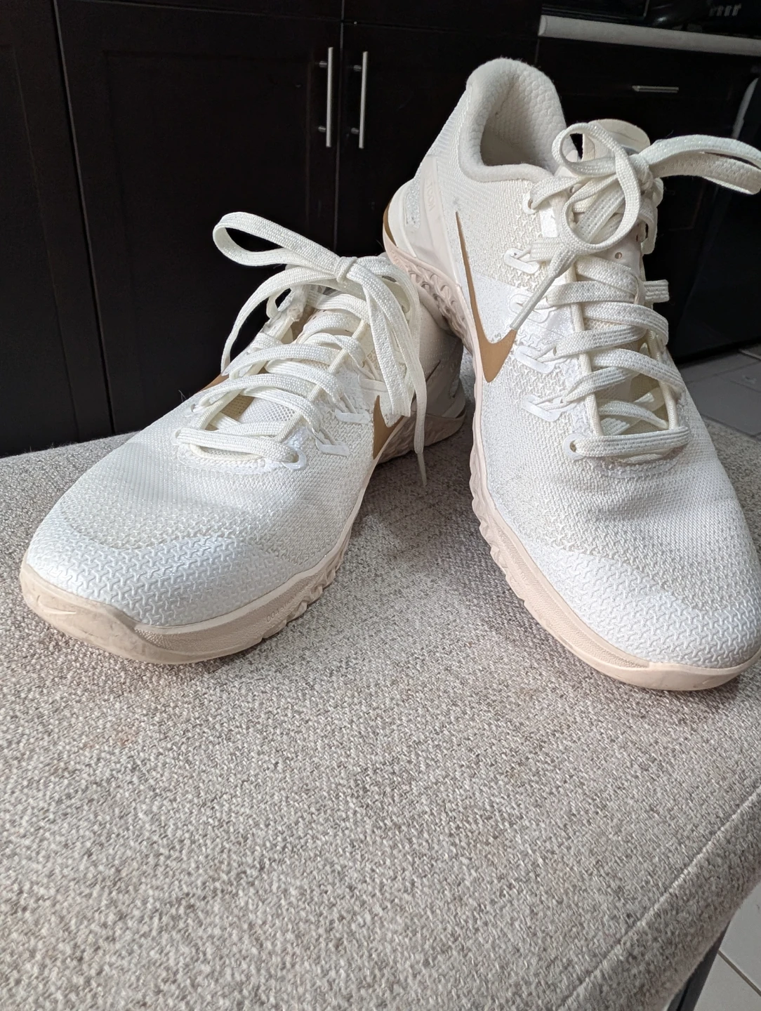 Nike Metcon White Gold Training Shoes - photo 2