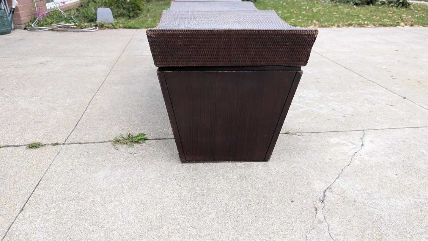Storage Bench with Wicker Top - photo 4