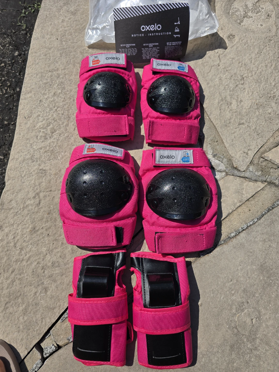 NEW kids Oxelo Protective Gear Set - Pink