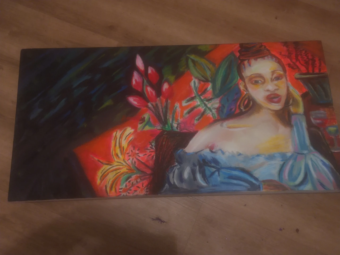 Original oil and pastels painting - photo 2