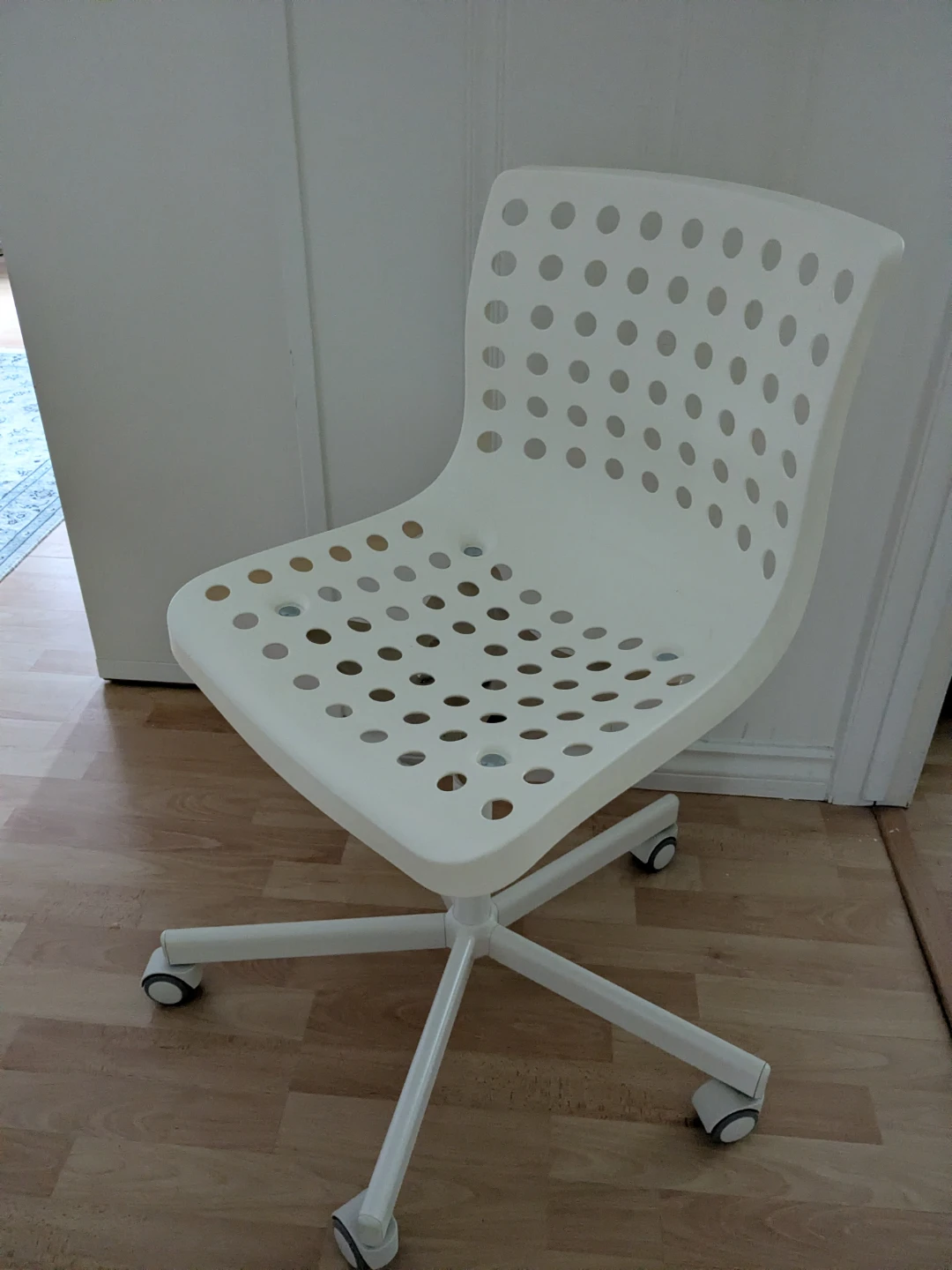 IKEA white swivel chair