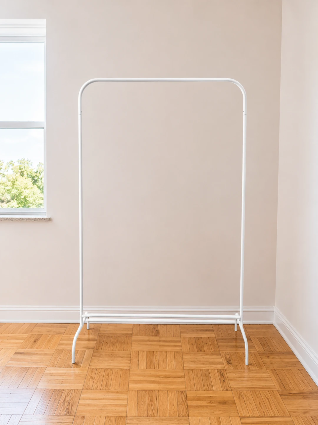 White Metal Garment Rack