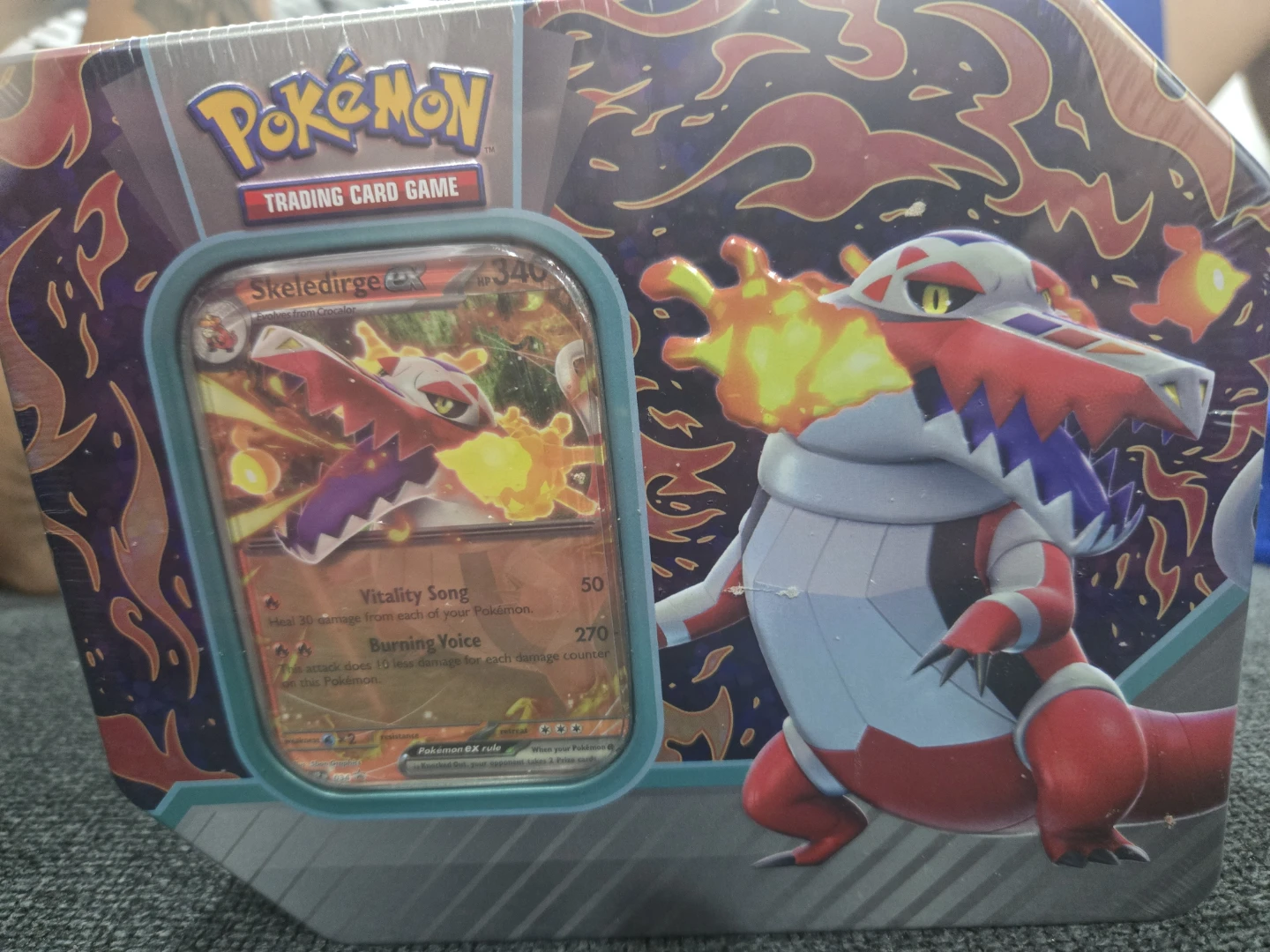 Pokemon TCG Paldea Partners Tin - Skeledirge ex - photo 2