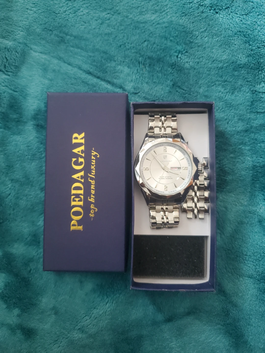 POEDAGAR Men's Silver Watch - photo 2