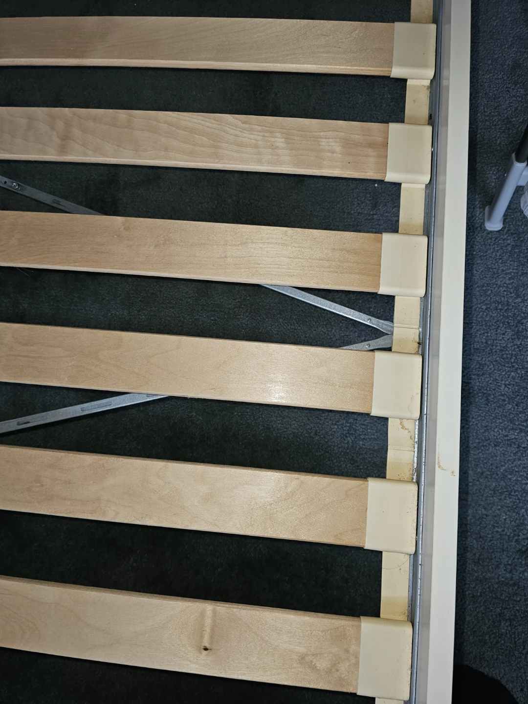 White Bed Frame with Slatted Base - photo 3