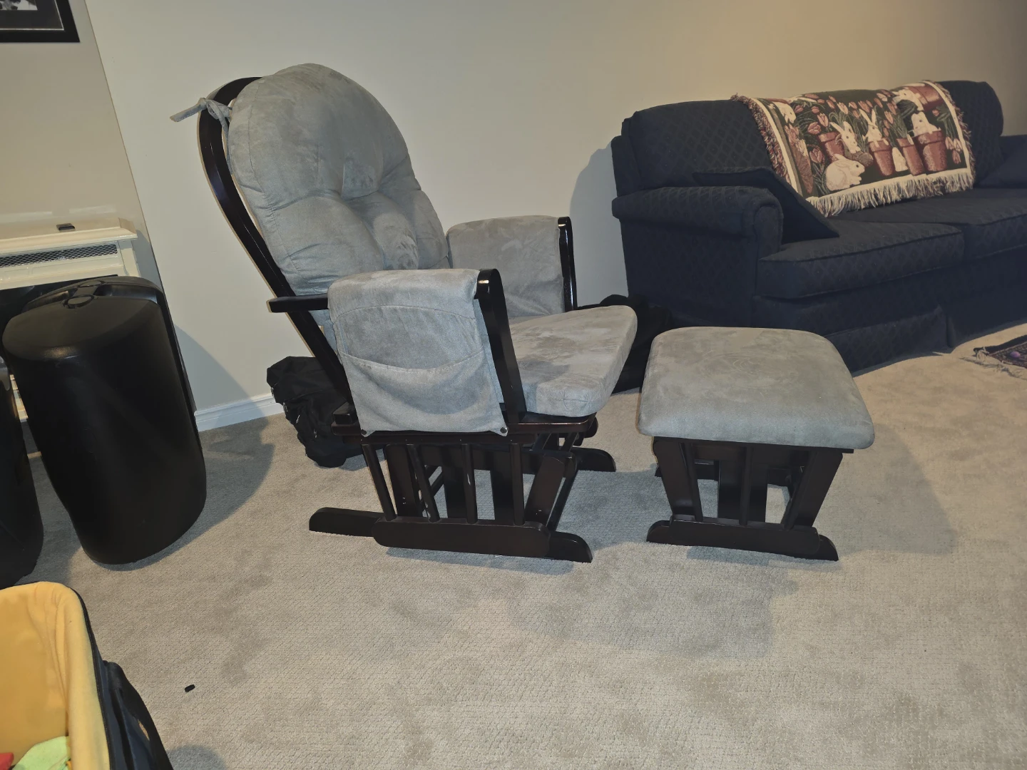 Glider Chair and Ottoman Set