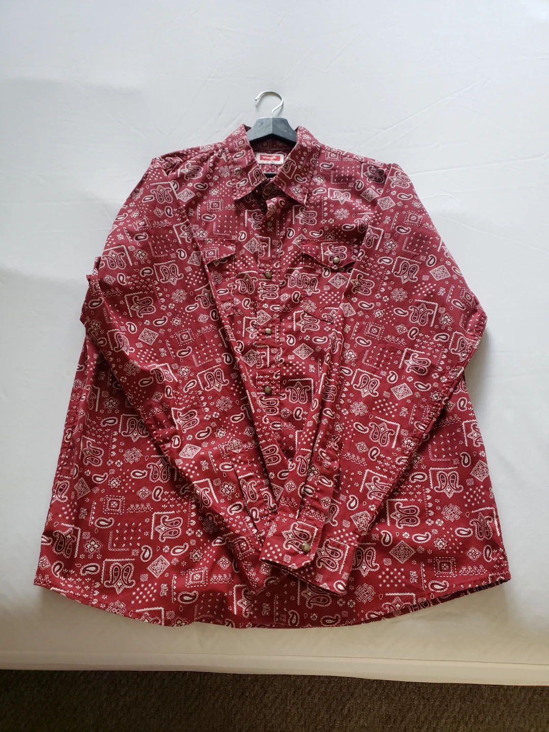 Wrangler Paisley Long Sleeve Dress Shirt
