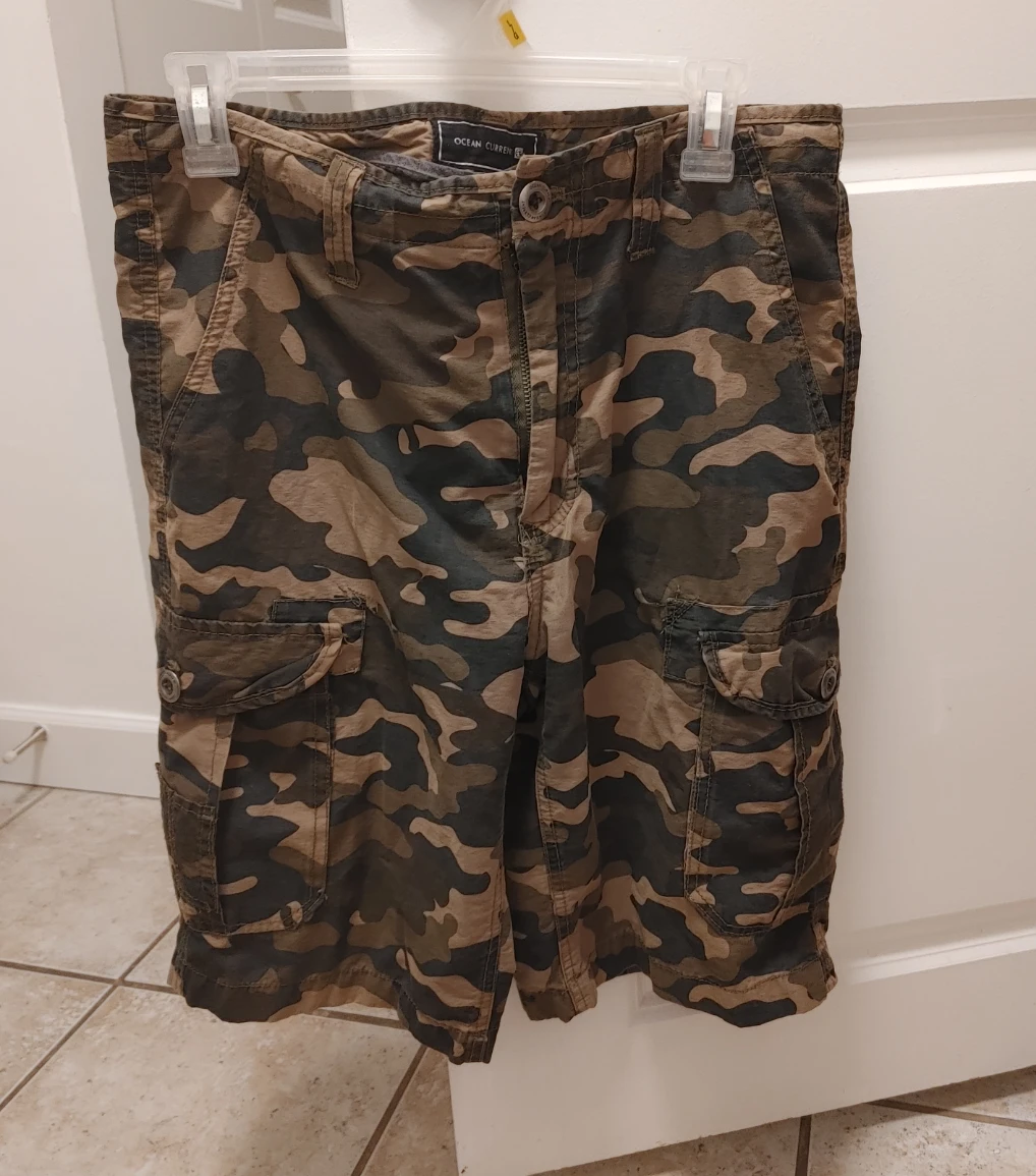 Men's Camo Cargo Shorts Size 30