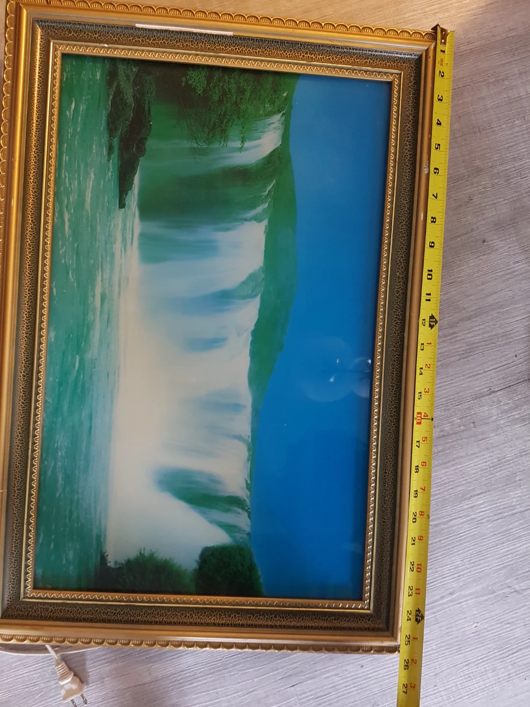 Framed Waterfall Lighted Picture Art - photo 4
