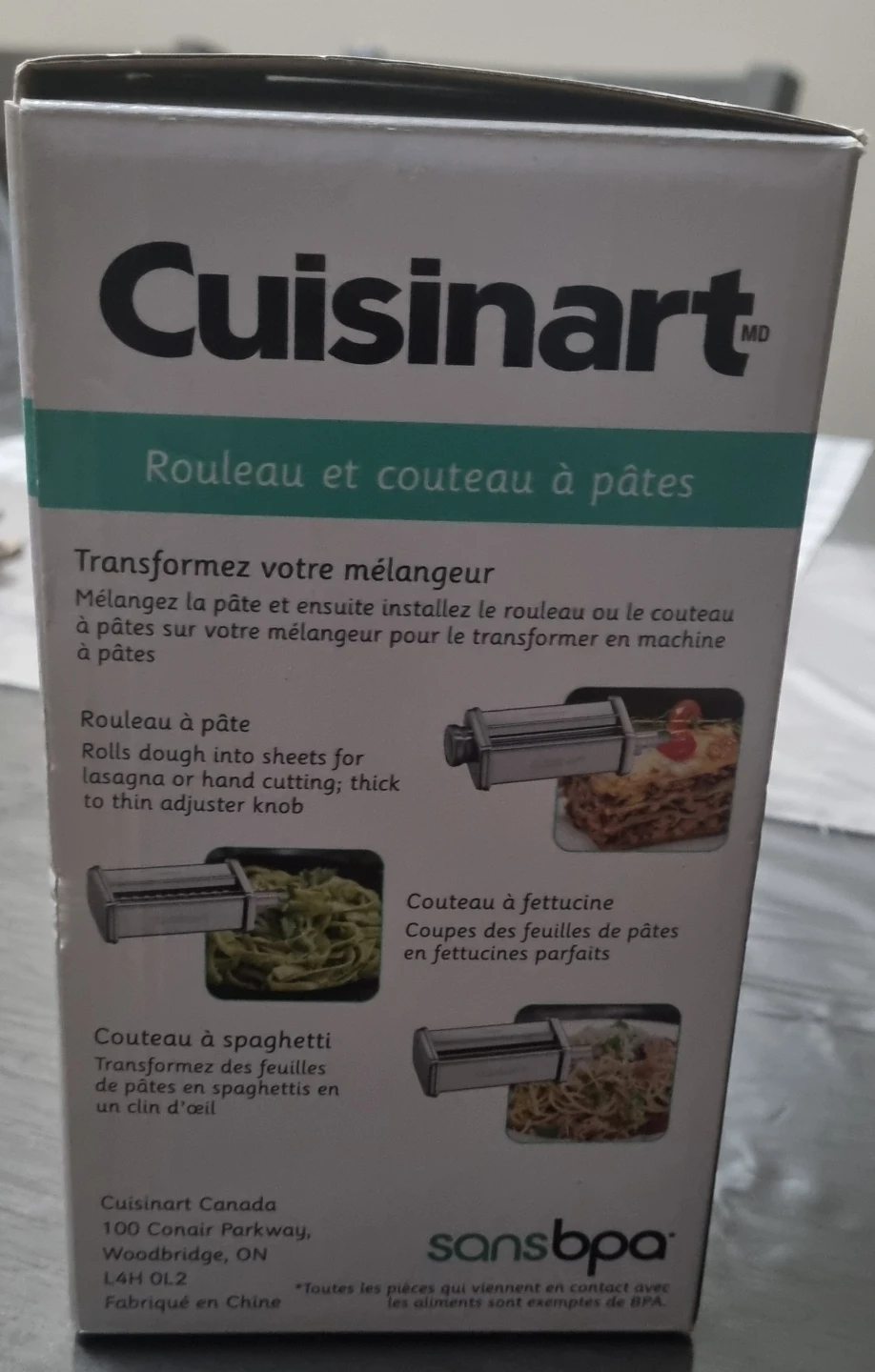 Cuisinart Pasta Roller & Cutter Attachment for Stand Mixer