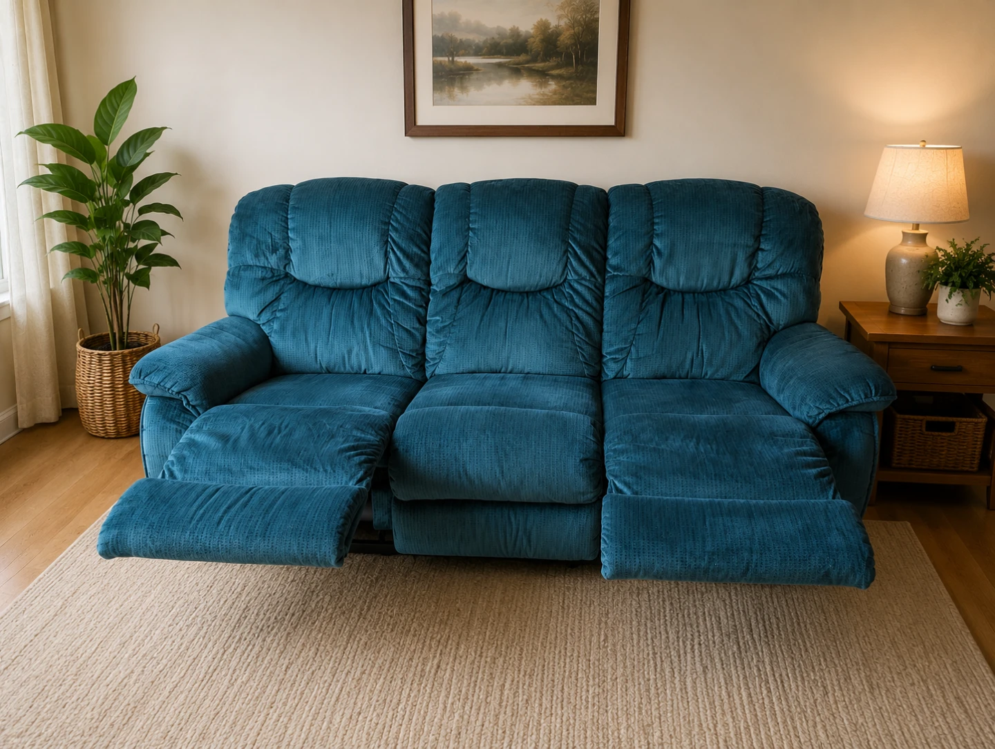 Three seater Reclining Sofa - photo 2