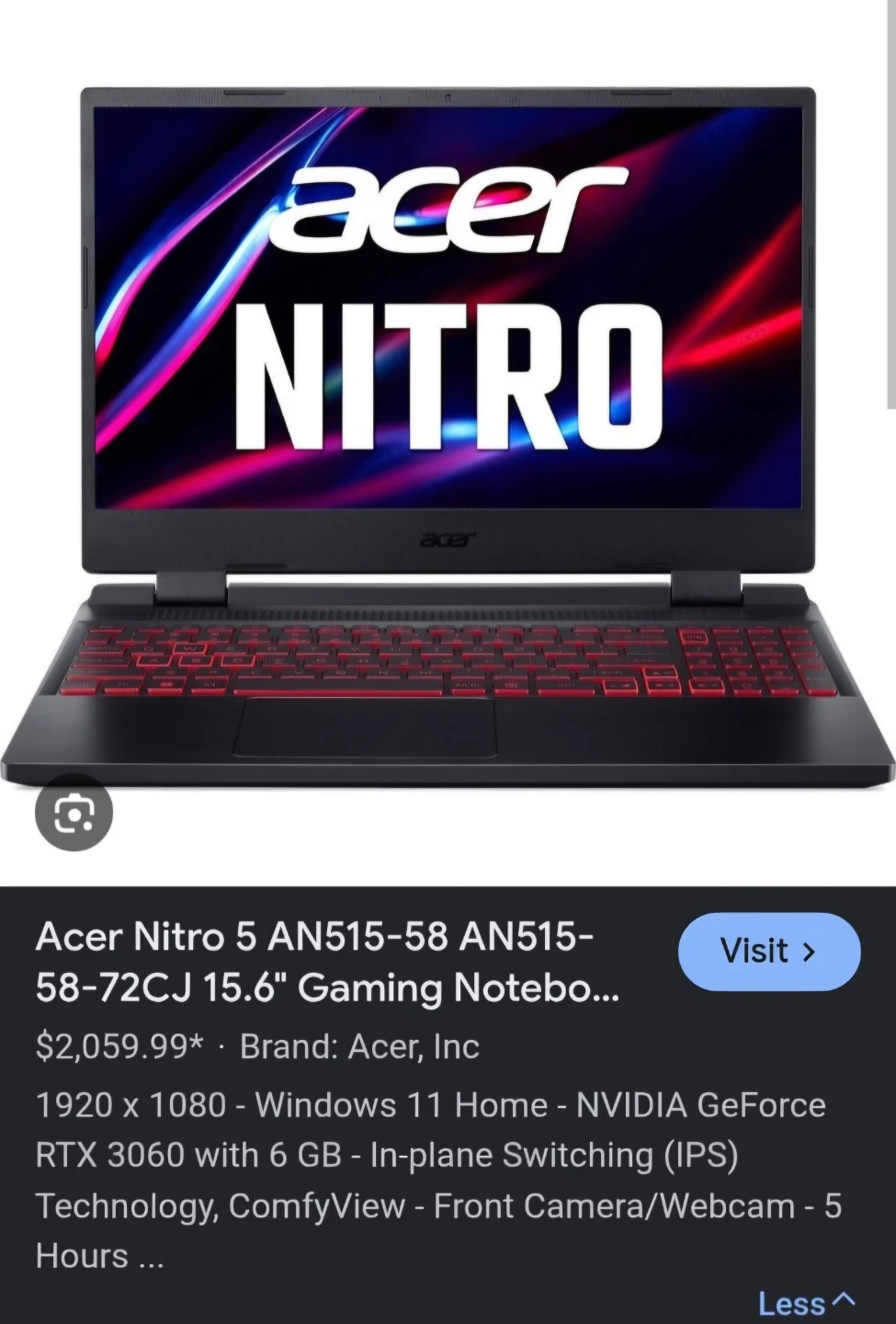 Acer Nitro 5 AN515-58 Gaming Laptop - photo 2