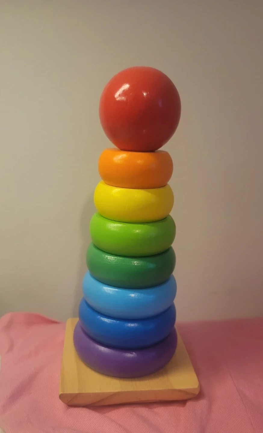 Wooden Rainbow Stacking Toy