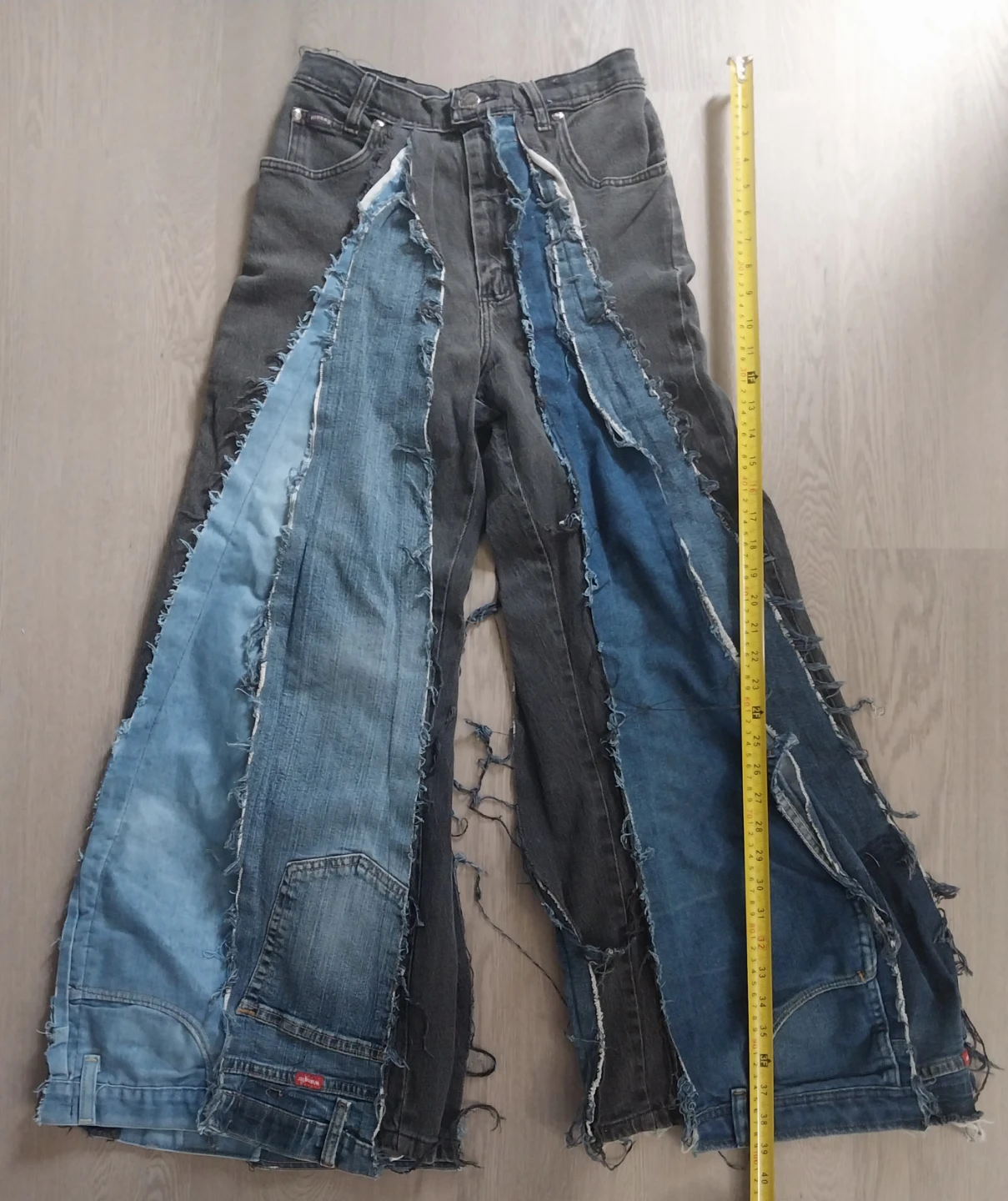 Upside Down Wide-Leg Jeans