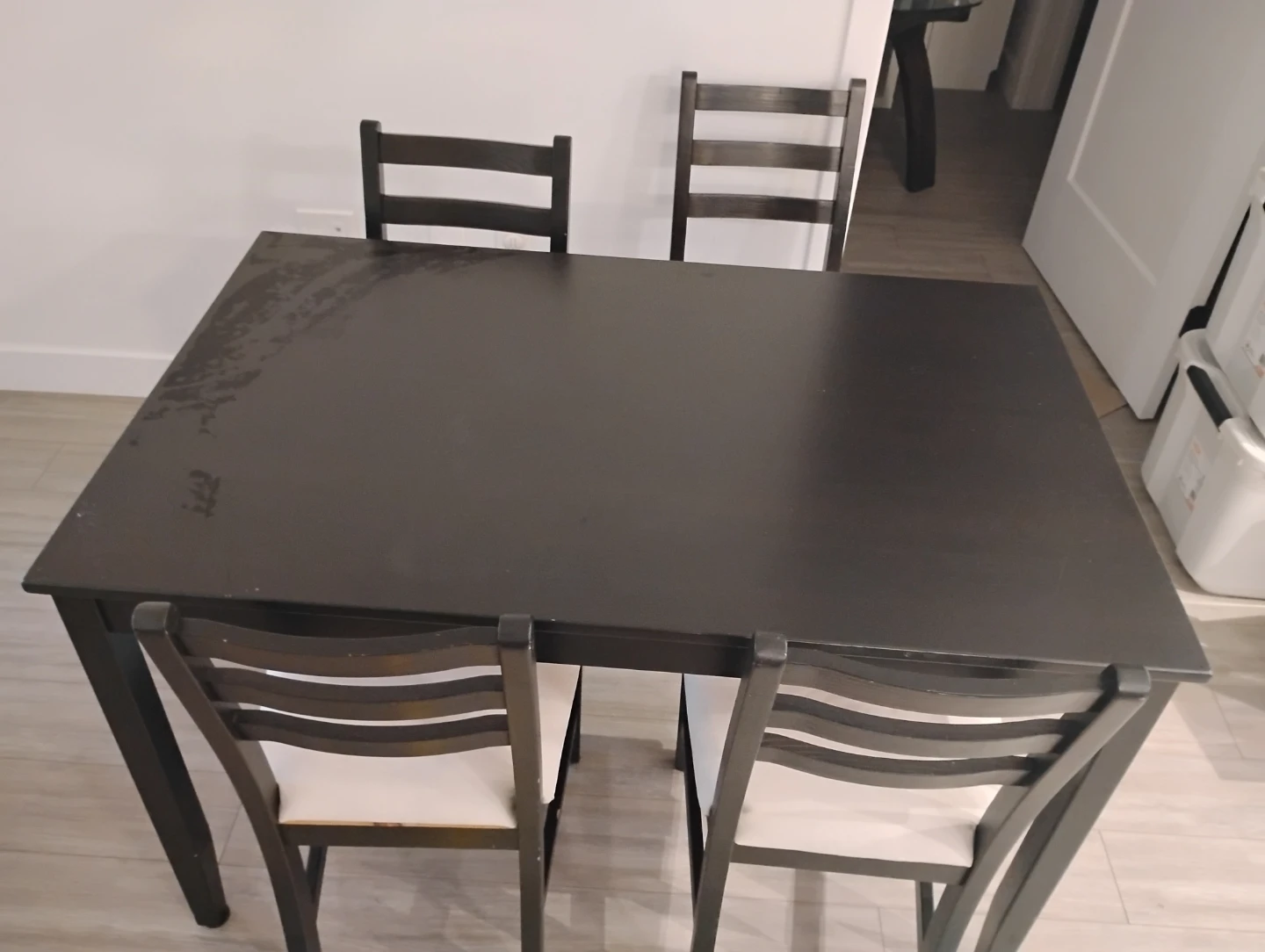 Black Dining Table Set with 4 Chairs - photo 4