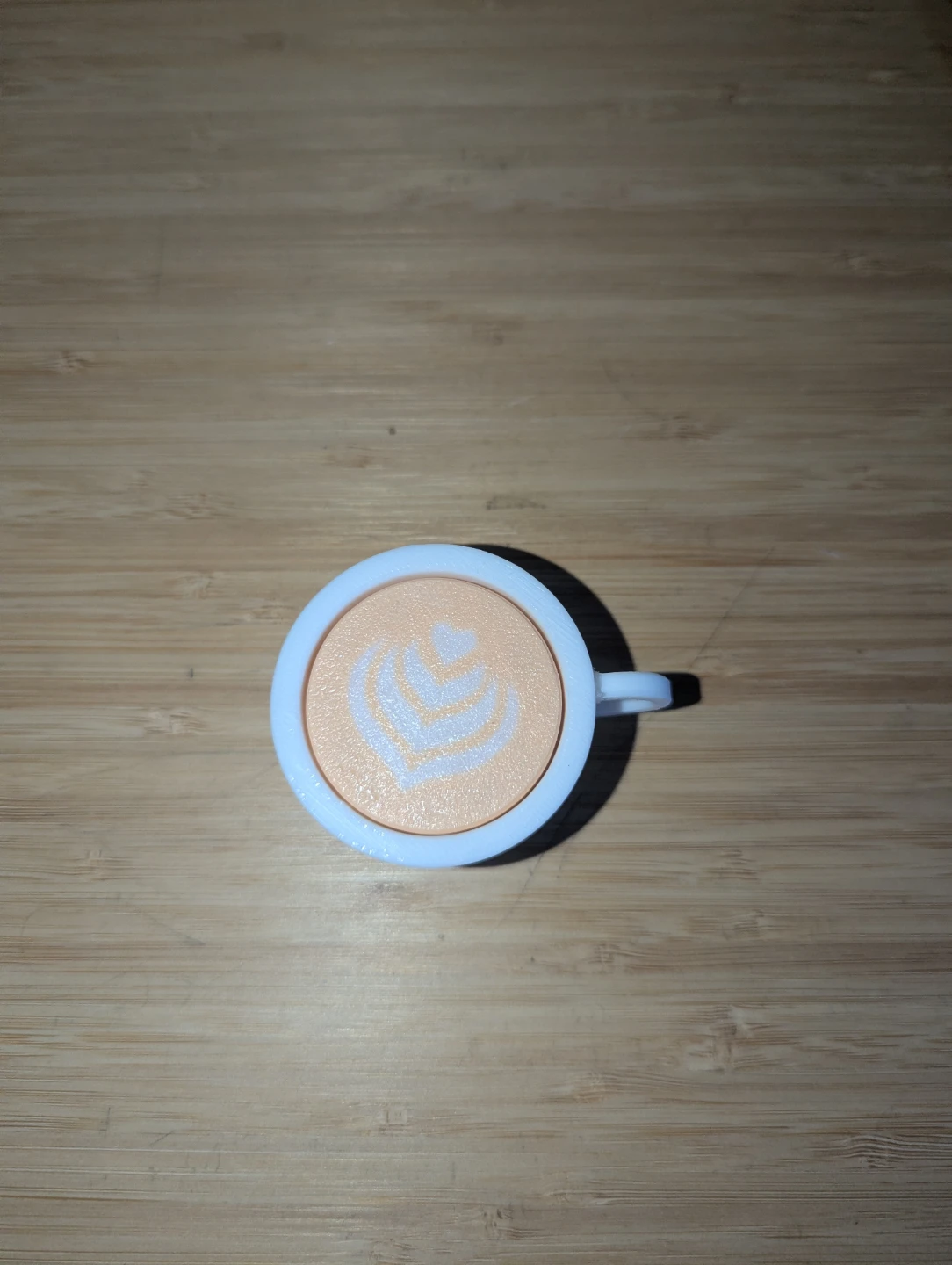 3d pritnted Latte Art Coffee Cup Keychain clicker - photo 2