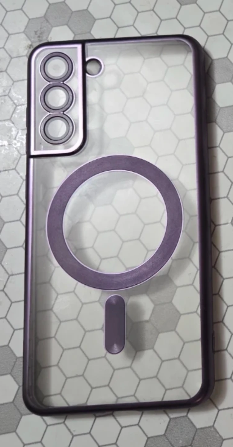 Clear Case with Purple MagSafe Ring