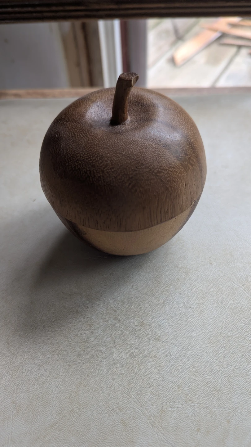 Wooden Apple Trinket Box