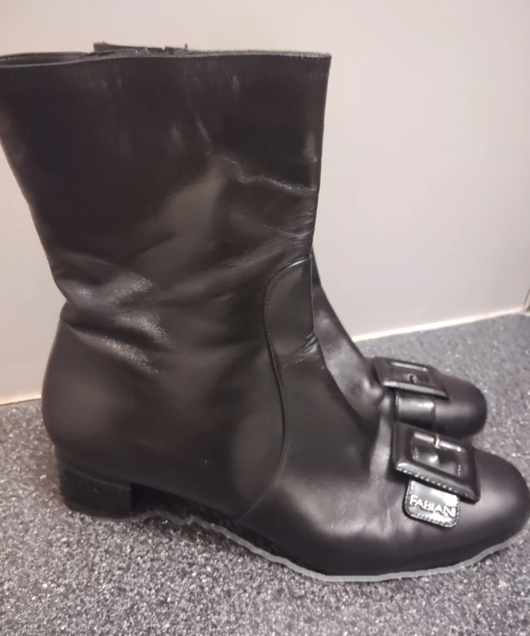 Giovanni Fabiani Italian Black Leather Ankle Boots
